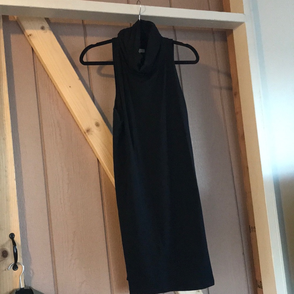 Turtle neck black dress